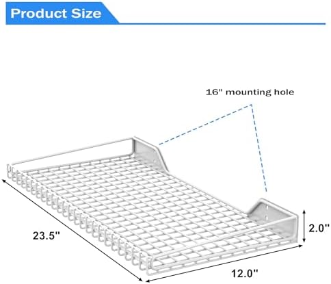 TORACK 2-Pack Wall Mounted Storage Shelves, 23.5" x 12" Wall Shelf - Image 3