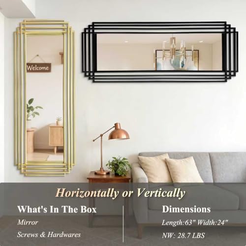 63"x24" Rectangle Full Length Mirror - Image 4