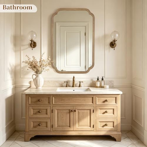 HOMECOOKIN Wood Bathroom Mirror - Image 2