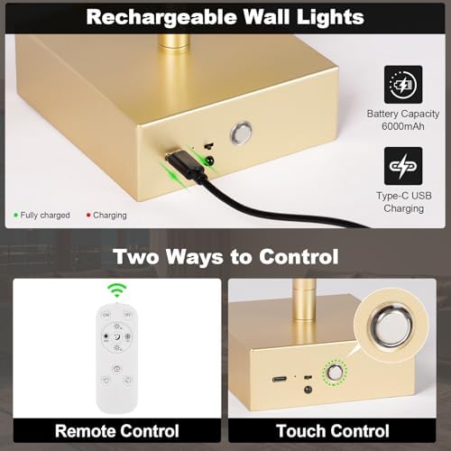 Battery Operated Wall Sconce Set of Two - Image 5