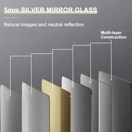 YOSHOOT Hand-Made Wooden Spliced Wall Mirror - Image 6