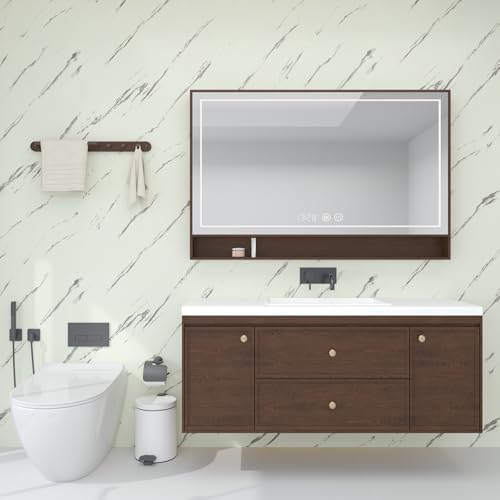 White Marble Wide 48x197 Inch Large Size Removable Peel and Stick Wallpaper - Image 3