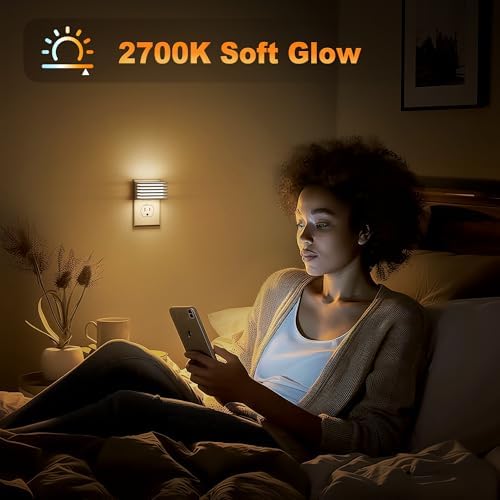 JandCase LED Night Light, Night Lights Plug into Wall Dusk to Dawn Sensor - Image 4