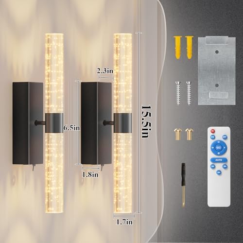 camuucci Battery Operated Wall Sconces Set of 2, Rechargeable Wall Lights - Image 4