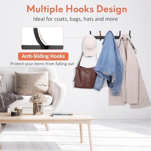 Optish Coat Rack Wall Mount, Coat Hook Wall Mount, Wall Hooks - Image 2