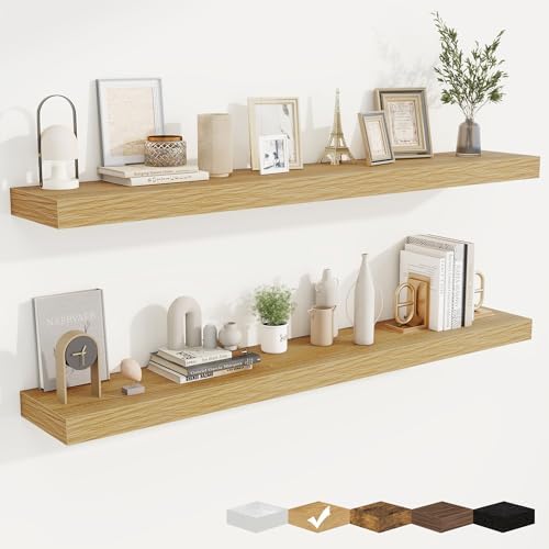 Floating Shelves for Wall, Wall Mounted Wood Shelves by Fuqing