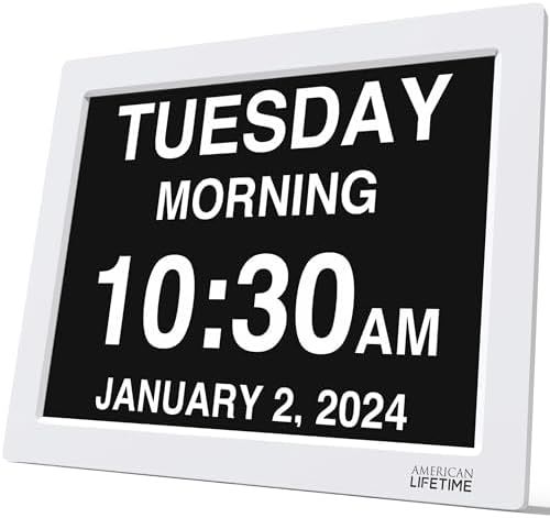 American Lifetime New 2026 Dementia Clock Large Digital Clock by AmericanLifetime