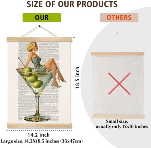 Martini Girl Wall Art, Vintage Glam Cocktail Poster, Retro Fashion Woman in - Image 5