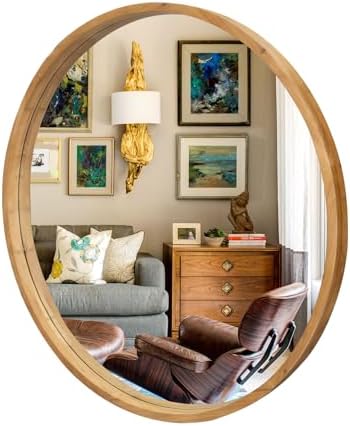 36" Bathroom Mirror, Round Wall Mirror by GIFTTROVE