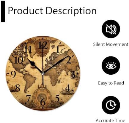 Non-Ticking Silent Wall Clocks Battery Operated Personalized Decor Clock - Image 6