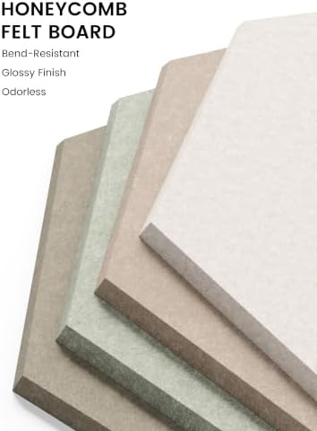 Fluxynara Extra Large 12-Pack Felt Bulletin Board Tiles, Linen Dusk - Image 3