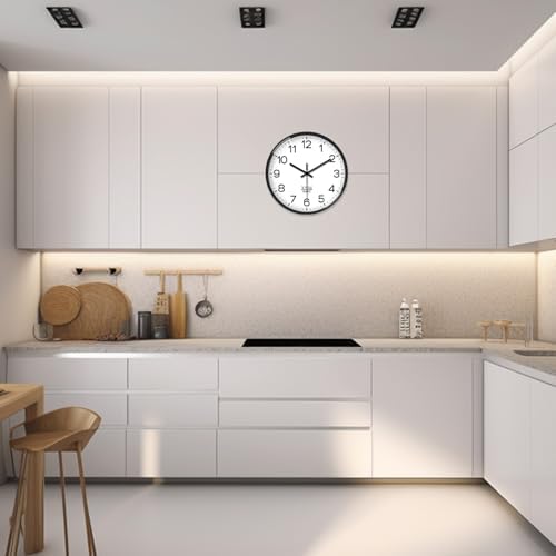 XNM 8 Inch Small Classic Plastic Wall Clock Battery Operated - Image 3