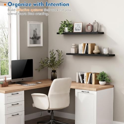 Black Floating Shelves 36 Inch Long - Image 4