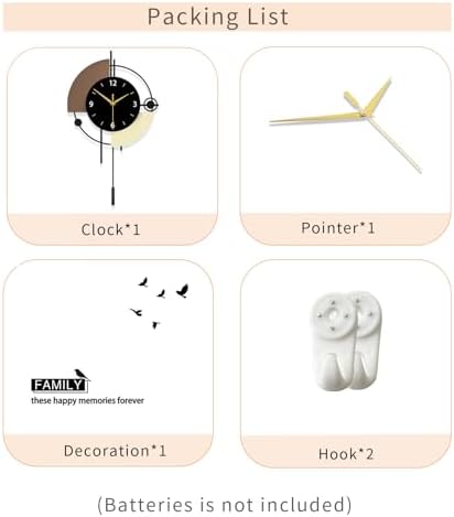 FLEBLE Analog Clock Silent Modern Large Wall Clocks - Image 7