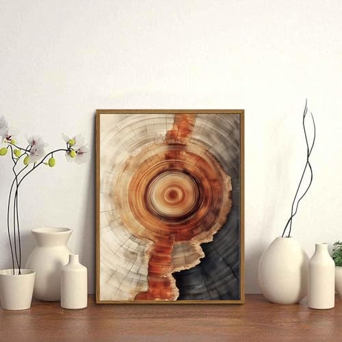 Tree Ring Wall Art Framed, Modern Nature Decor - Image 2