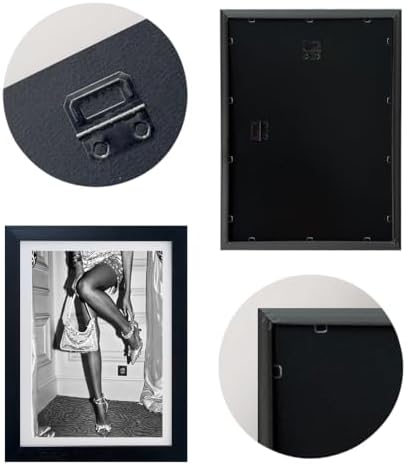 Framed Black and White High Heels Fashion Wall Art Trendy Poster Black Girl - Image 4
