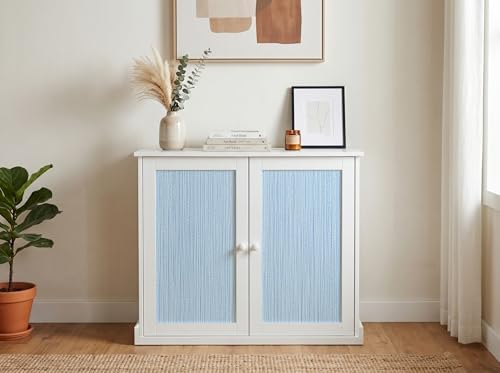 FUKU MON Matte Light Blue Peel and Stick Wallpaper Smooth Flat Printed V-Shaped - Image 6