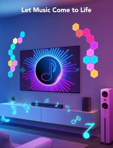 Govee Glide Hexa Light Panels, RGBIC Hexagon LED Wall Lights, Wi-Fi Smart Home - Image 4