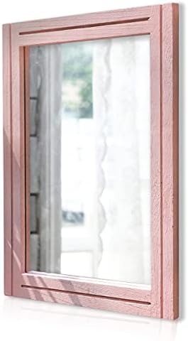 AAZZKANG Rectangle Mirror with Wood Framed Modern Farmhouse Hanging Wall by AAZZKANG