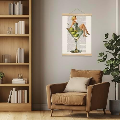 Martini Girl Wall Art, Vintage Glam Cocktail Poster, Retro Fashion Woman in - Image 3
