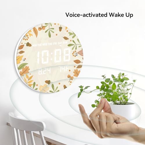 Digital LED Wall Clock for Home & Office, Autumn Leaf - Image 5