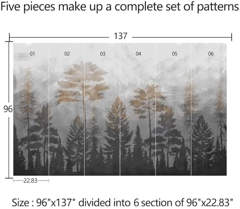 Abstract Forest Wallpaper Peel-and-Stick 96"x137" - Image 4