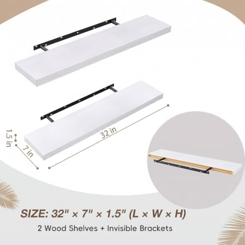 Lufia Floating Wall Shelves, MDF - Image 2