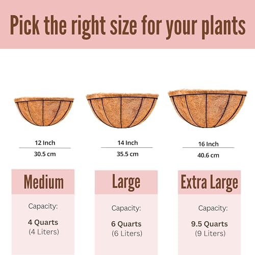 LaLaGreen Large Wall Planter Coco Liner Flower Baskets - Image 6