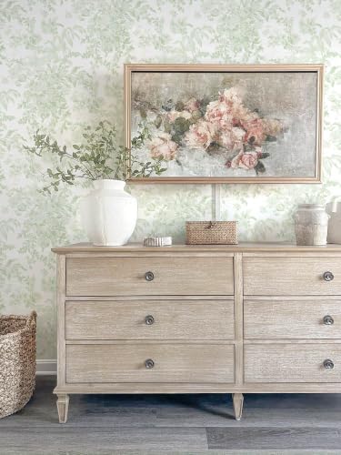 Heroad Green Floral Wallpaper Peel and Stick Wallpaper Flower Contact Paper - Image 3