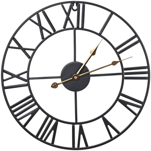 Sorbus Big Wall Clock, Roman Numeral Decor, Battery Operated by Sorbus