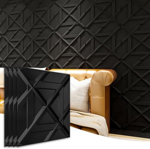 Art3d Decorativ PVC Glue-Up 3D Wall Panel, 19.7 x 19.7 in by Art3d