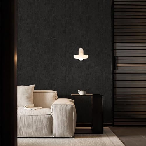 Simon&Siff Black Peel and Stick Wallpaper 17.3"x236" Crocodile Embossed by SimonSiff