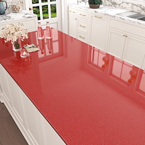 Shiny Red Contact Paper for Counter Top Peel and Stick Waterproof - Image 2