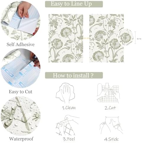 Orainege Vintage Floral Wallpaper Peel and Stick Dandelion Wallpaper - Image 5
