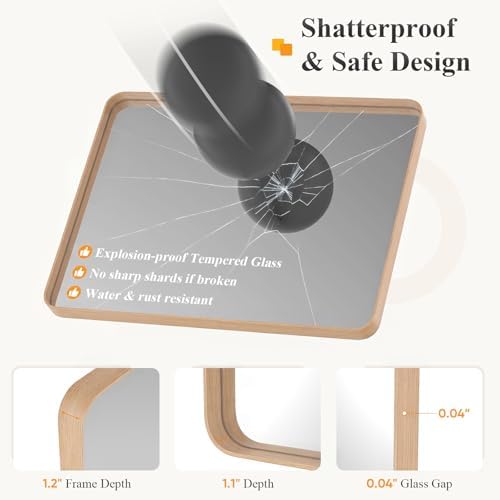 Sweetcrispy Bathroom Mirror 40x30 Inch, Vanity Mirror - Image 4