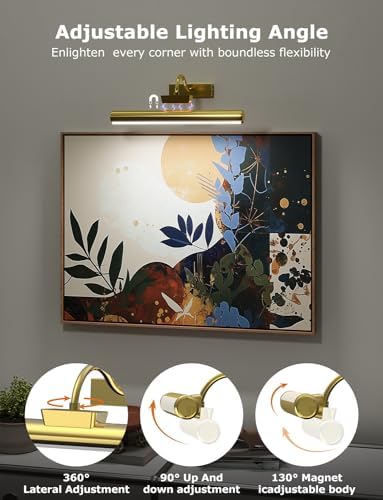 13" Wireless Picture Lights for Wall, Rechargeable Art Light - Image 5