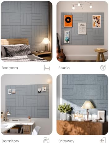 Fluxynara 48" x 36" Large Felt Bulletin Board，Slate Gray - Image 6