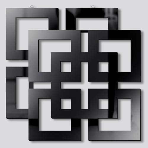 Weysat 2 Pieces Silver Mirrored Wall Decor 11.8 x 11.8 by Weysat