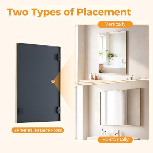 DUMOS 30"x36" Wall Mirror, Bathroom Mirrors - Image 6