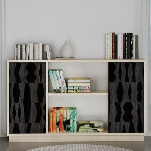 Modern Geometric Peel and Stick Wallpaper – Black and Dark Grey Textured - Image 5