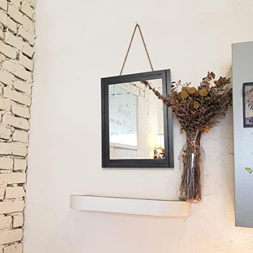 AAZZKANG Black Mirrors for Wall Rectangle Wood Framed Hanging Mirror - Image 4