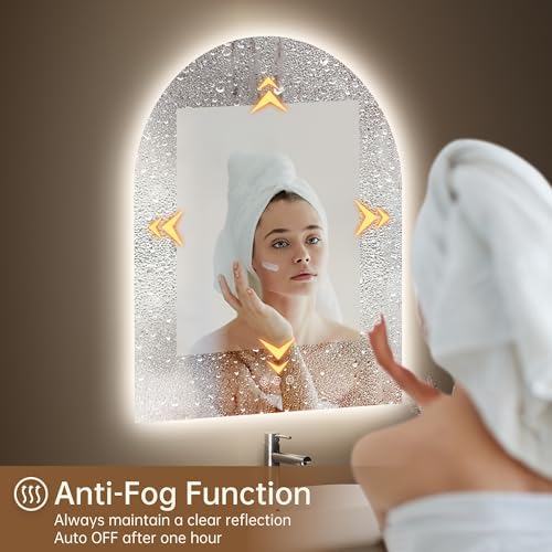 30"x36" Arched LED Lighted Bathroom Mirror - Image 2