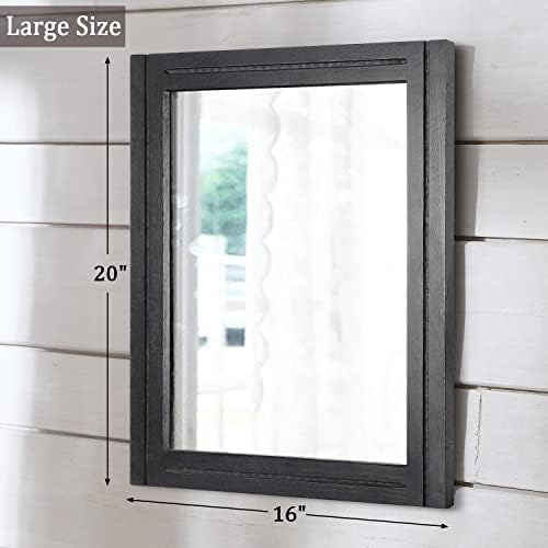 AAZZKANG Black Mirrors for Wall Rectangle Wood Framed Large Hanging Mirror - Image 2