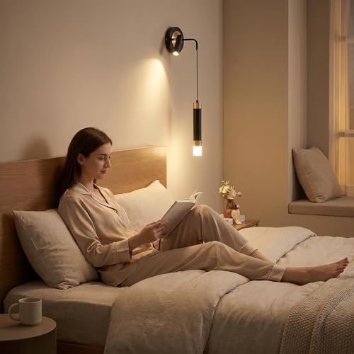 Bedroom Wall Lamp Lighting Modern Adjustable Wall Spotlight 3000K Warm White - Image 5