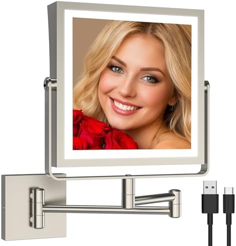 Ruacq Wall Mounted Makeup Mirror by Ruacq
