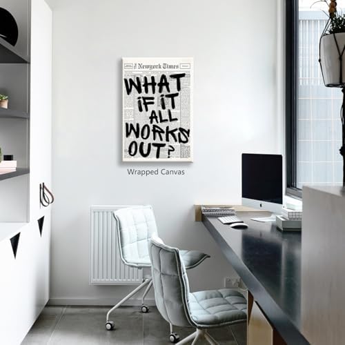 What If It All Works Out Canvas Wall Art, Positive Affirmations Wall Decor - Image 5
