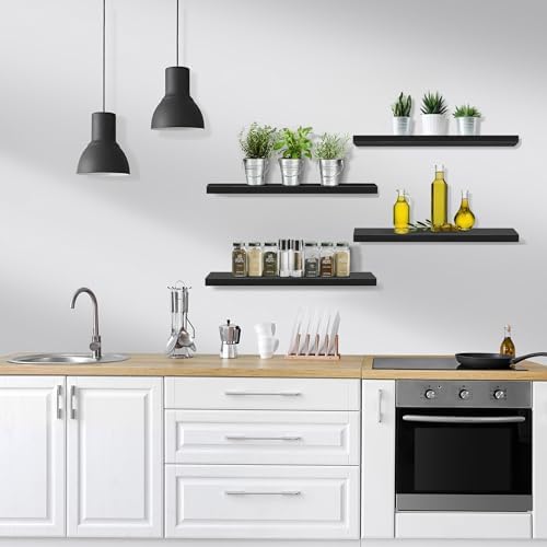 Sorbus Floating Shelves for Wall, Wood Wall Storage - Image 5