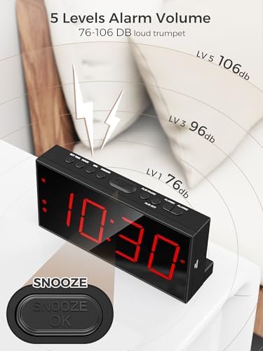Alarm Clock for Bedroom, Digital Clock - Image 4