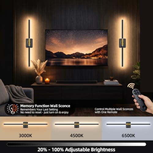 Battery Operated Wall Sconces Set of 2, Detachable Battery - Image 5