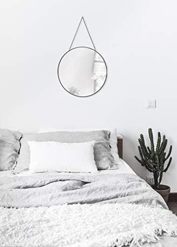 Dahey 11.8" Small Circle Round Office Wall Hanging Mirror - Image 4